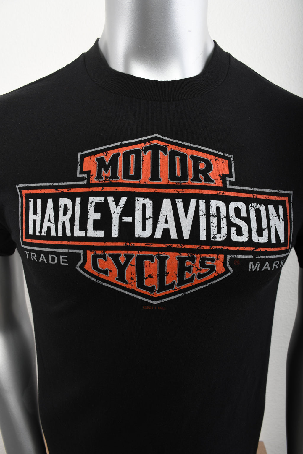 Licensed Product Mens Long Logo Orange Black Short Sleeve T-Shirt