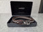 Licensed Product Mens Steel Curb Link Brown Leather Bracelet