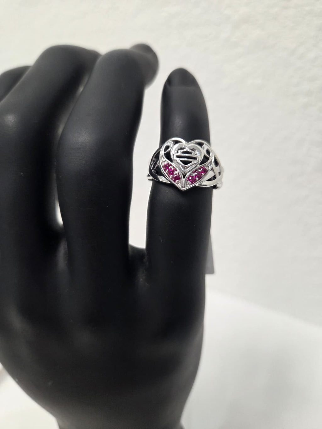 Licensed Product Womens .925 Silver Celtic Bling Heart Ring