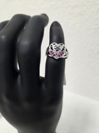 Licensed Product Womens .925 Silver Celtic Bling Heart Ring