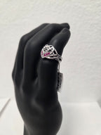 Licensed Product Womens .925 Silver Celtic Bling Heart Ring