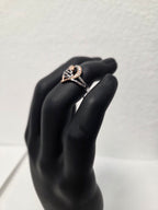 Licensed Product Womens .925 Silver Bling Rose Gold Plated & Silver Heart Ring