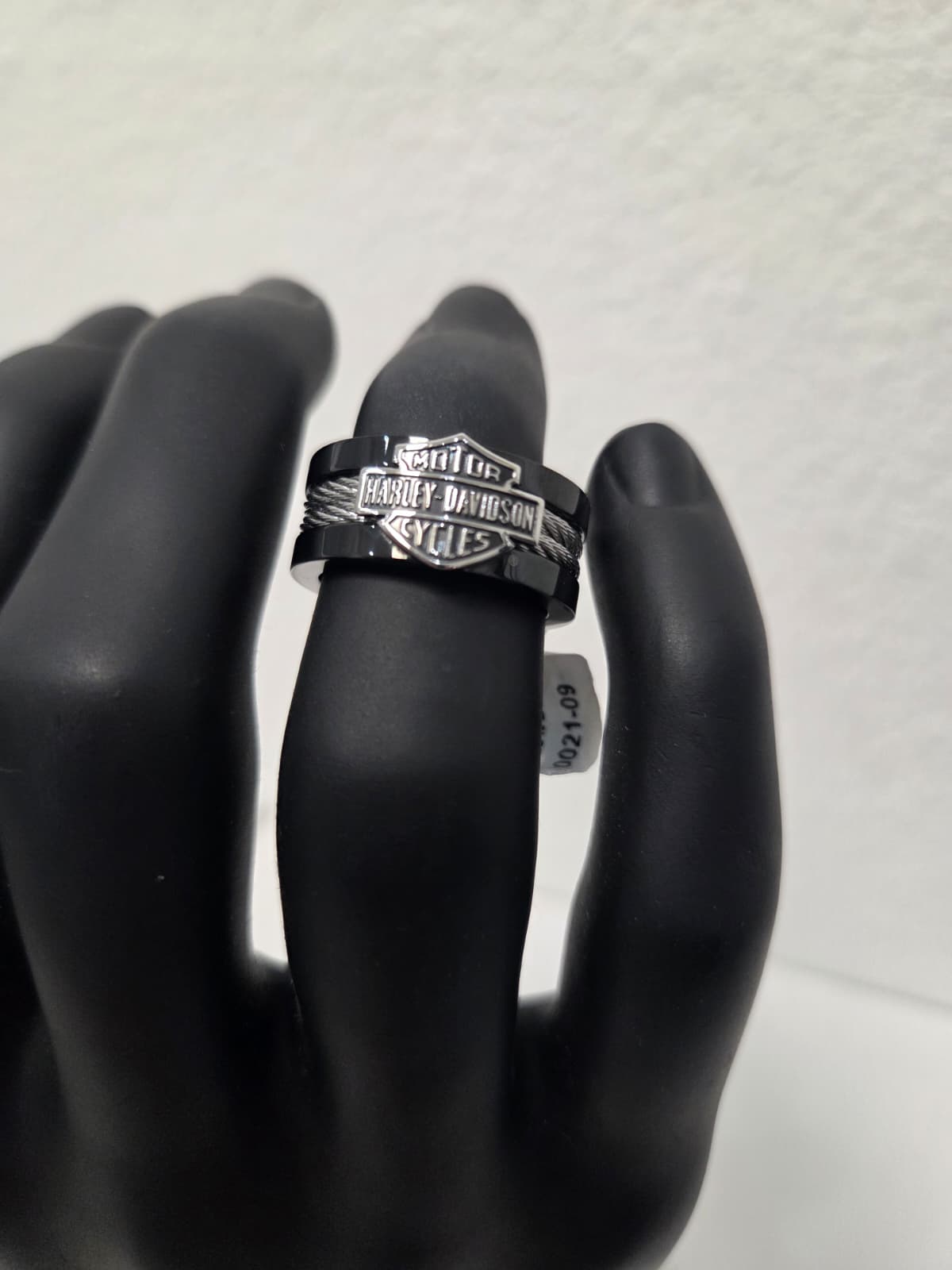 Licensed Product Mens Stainless Steel B&S Steel Cable Band Ring