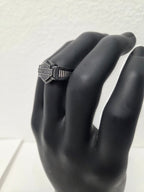 Licensed Product Mens Stainless Steel Black Edge B&S Signet Ring