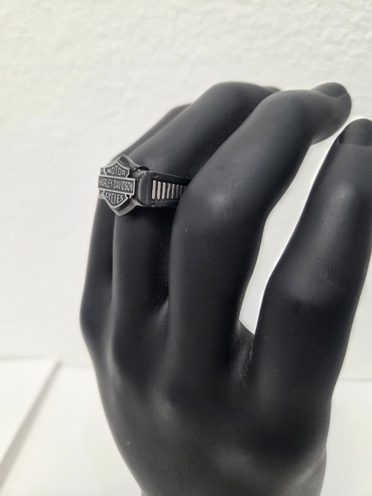 Licensed Product Mens Stainless Steel Black Edge B&S Signet Ring