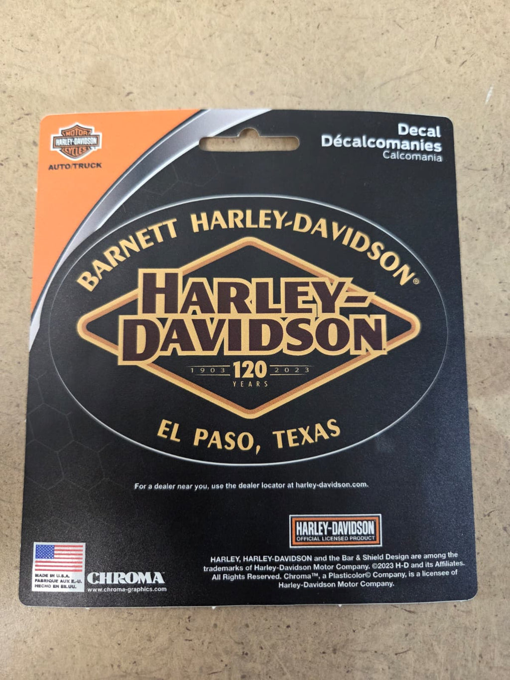 Licensed Product 120th Anniversary Barnett Custom Decal