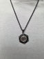 Licensed Product Mens Stainless Steel Black Edge Circle Necklace
