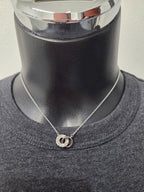 Licensed Product Womens .925 Sterling Silver Cirque Interlock Necklace - Adjustable