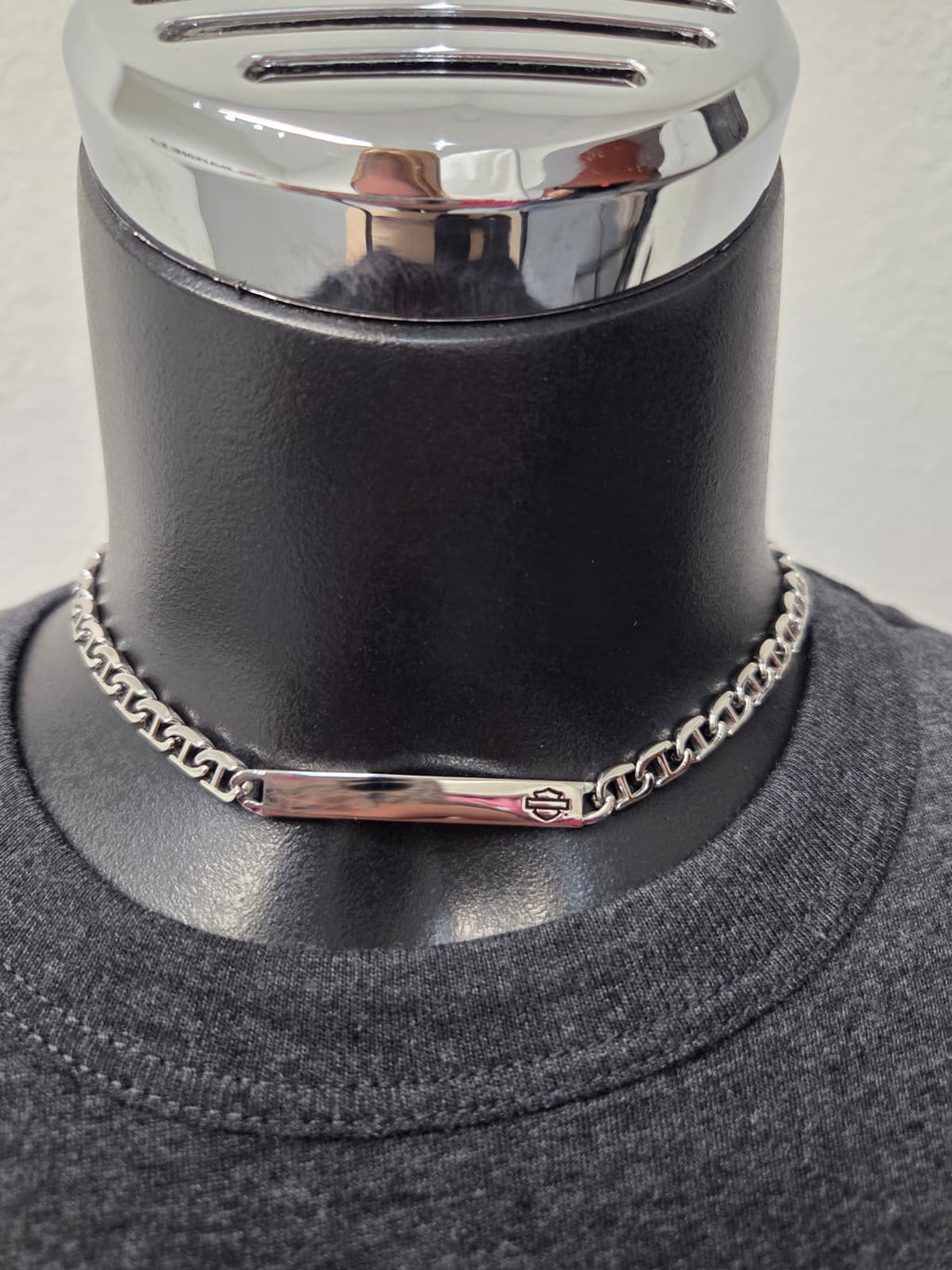 Licensed Product Womens Stainless Steel Mariner Chain Bar Necklace - Adjustable
