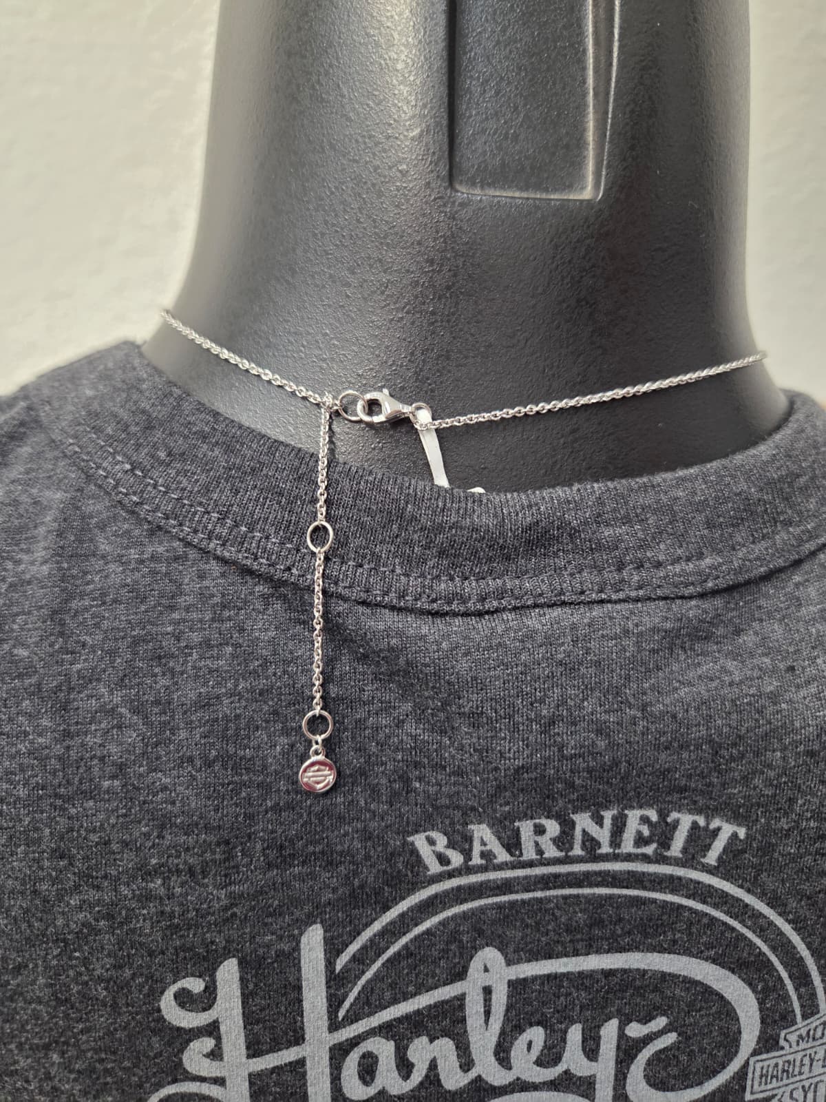 Licensed Product H-D Womens .925 Sterling Silver B&S Cirque Circle Necklace - Adjustable