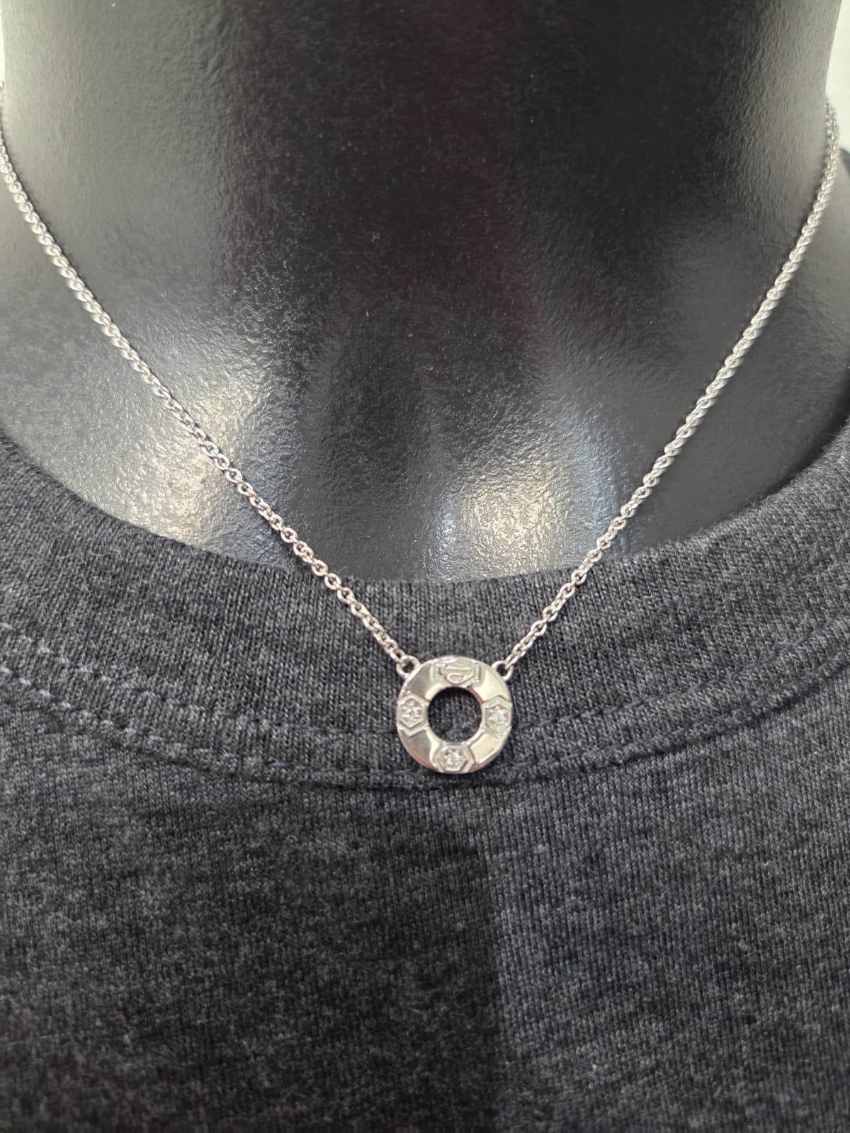 Licensed Product H-D Womens .925 Sterling Silver B&S Cirque Circle Necklace - Adjustable Main image