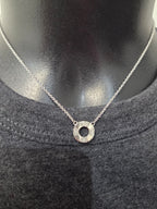 Licensed Product H-D Womens .925 Sterling Silver B&S Cirque Circle Necklace - Adjustable