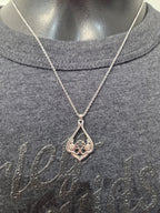 Licensed Product Womens .925 Silver Champagne Swirl Filigree Necklace - One Size