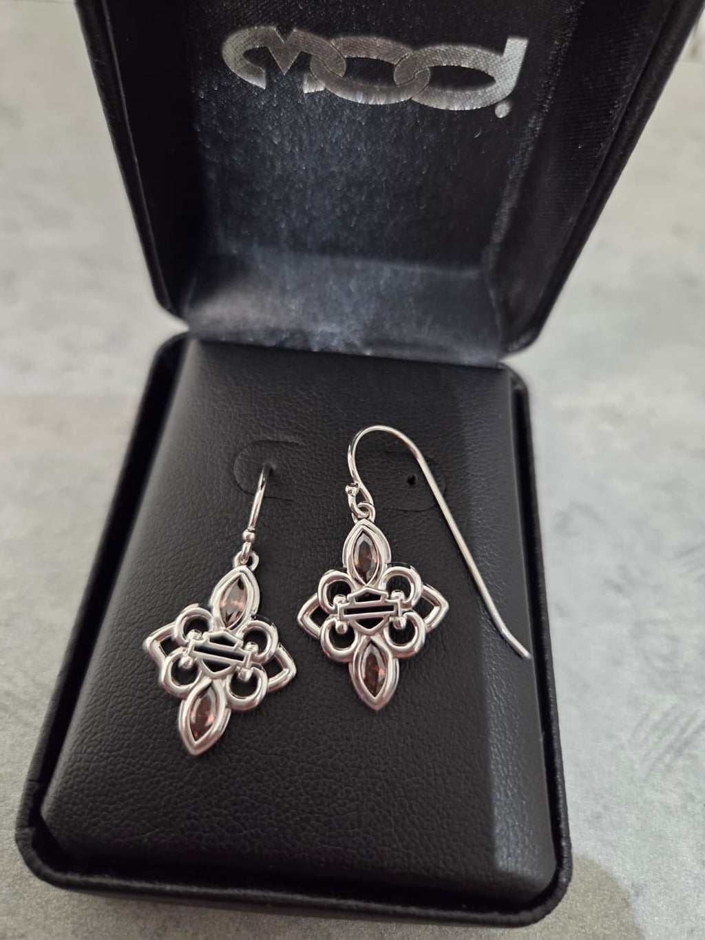 Licensed Product Womens Renaissance Rhodolite Stone Drop Earrings