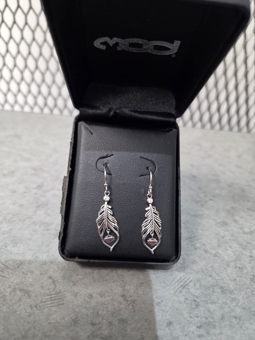 Licensed Product Womens .925 Silver Large Boho Feather Earrings