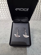 Licensed Product Womens Clear Bling Harley Girl Wing Drop Earrings