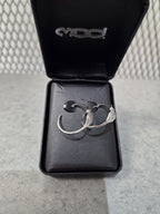 Licensed Product Womens .925 Silver Champagne Swirl Filigree Hoop Earrings