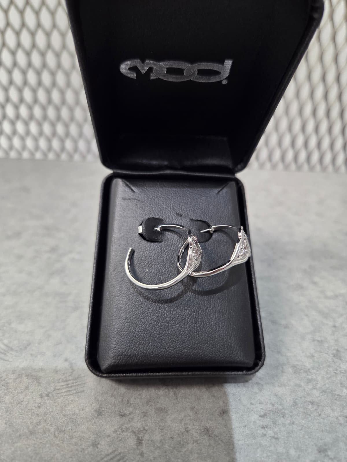 Licensed Product Womens .925 Silver Champagne Swirl Filigree Hoop Earrings