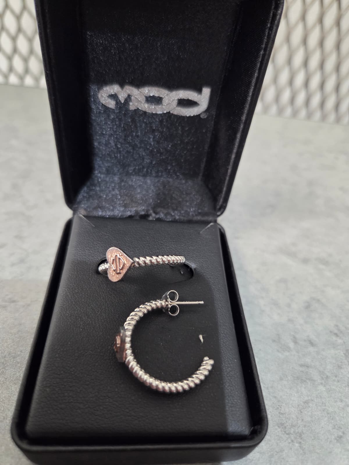 Licensed Product Womens Sterling Silver Pink Heart  Hoop Earrings