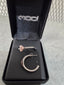 Licensed Product Womens Sterling Silver Pink Heart  Hoop Earrings