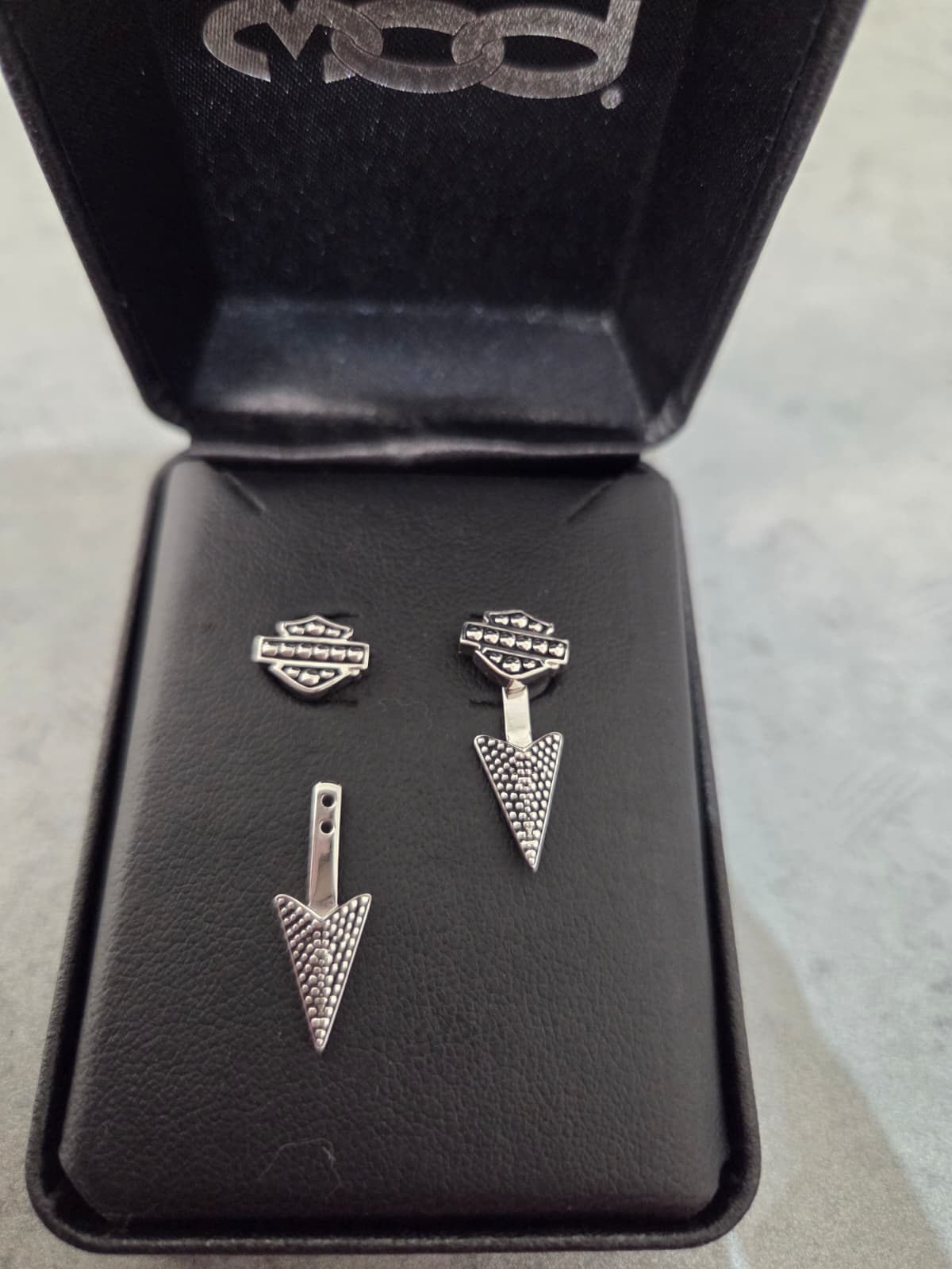 Licensed Product Womens .925 Sterling Silver Beaded B&S Arrowhead Ear Jacket Earrings