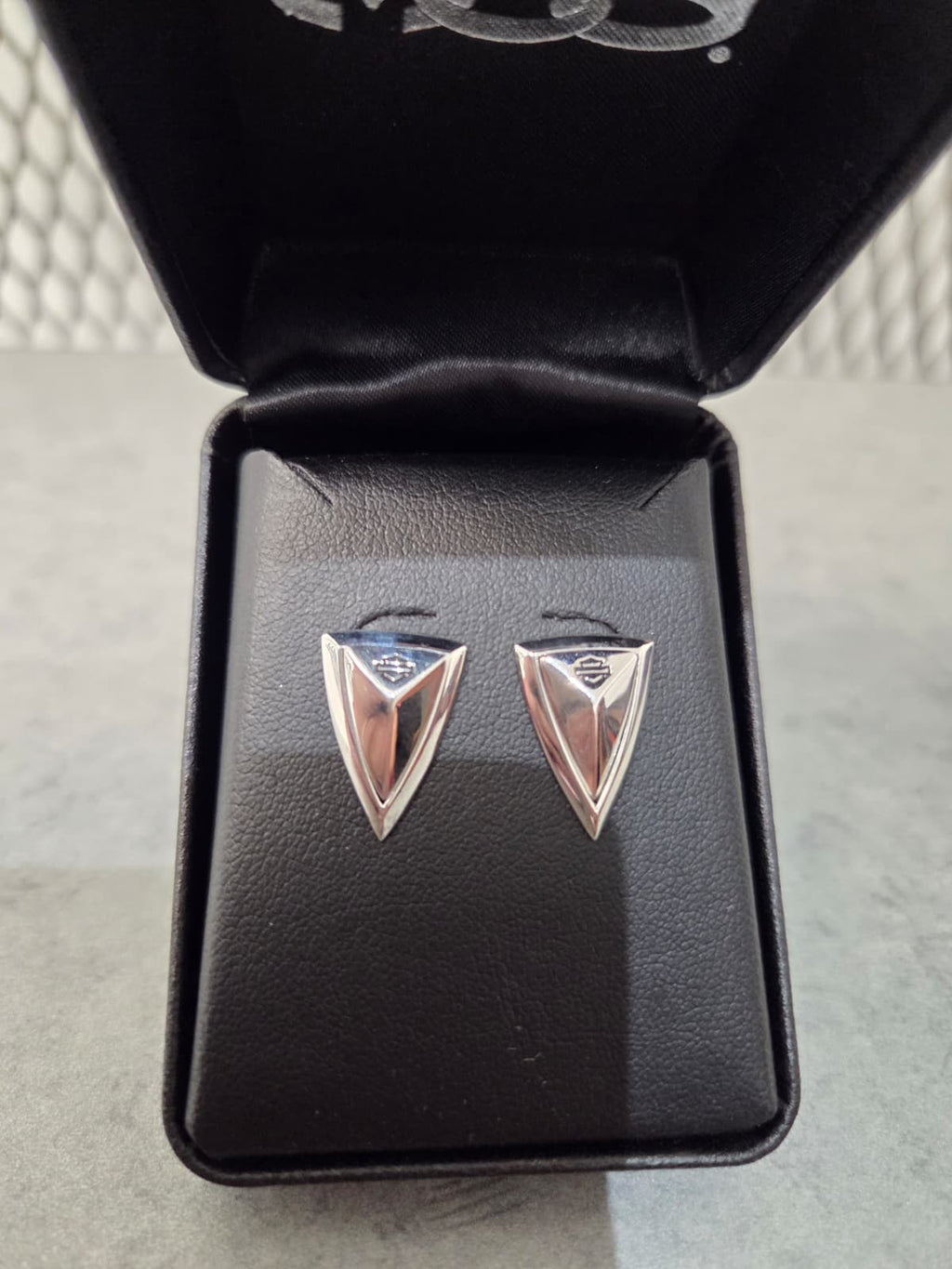 Licensed Product Womens .925 Sterling Silver Beveled Triangle Ear Jacket Earrings