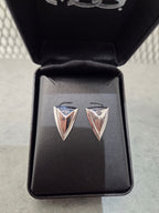 Licensed Product Womens .925 Sterling Silver Beveled Triangle Ear Jacket Earrings