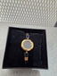 Licensed Product Womens Stainless Steel Small Gold Tone Locket Cord Bracelet - Adjustable