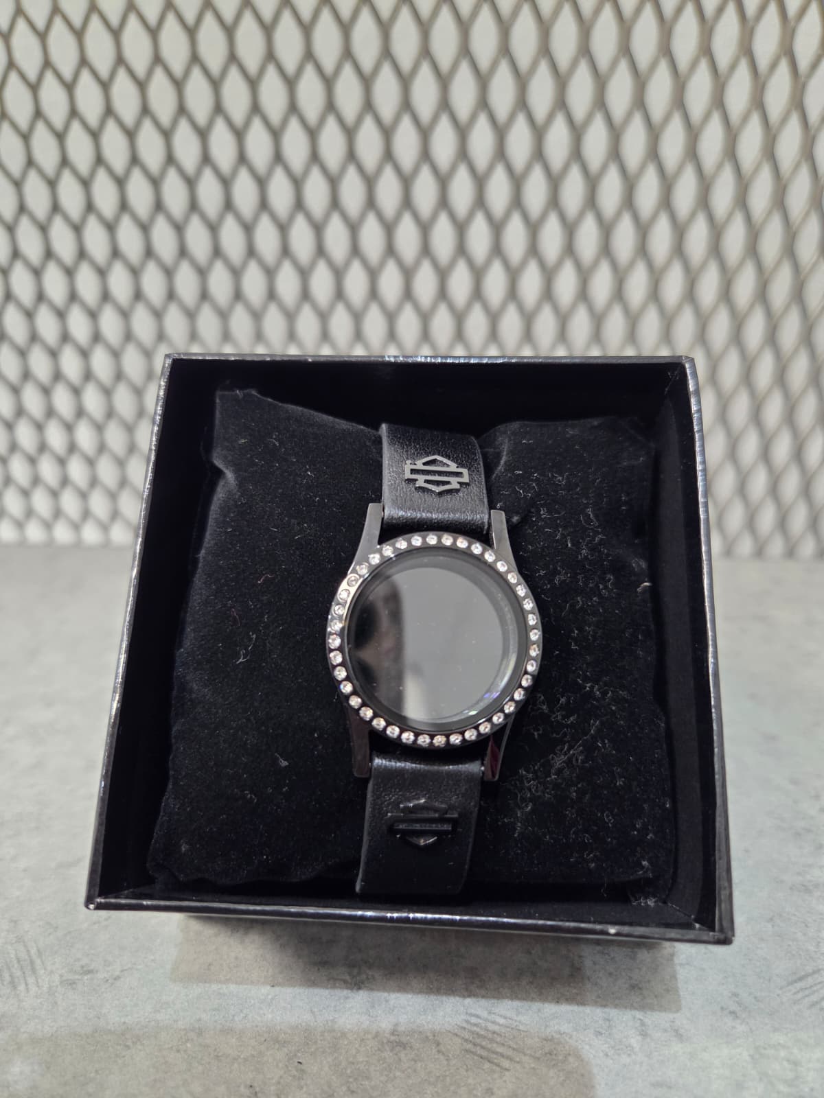 Licensed Product Womens Stainless Steel Large Black Tone Bling Locket Leather Bracelet - One Size