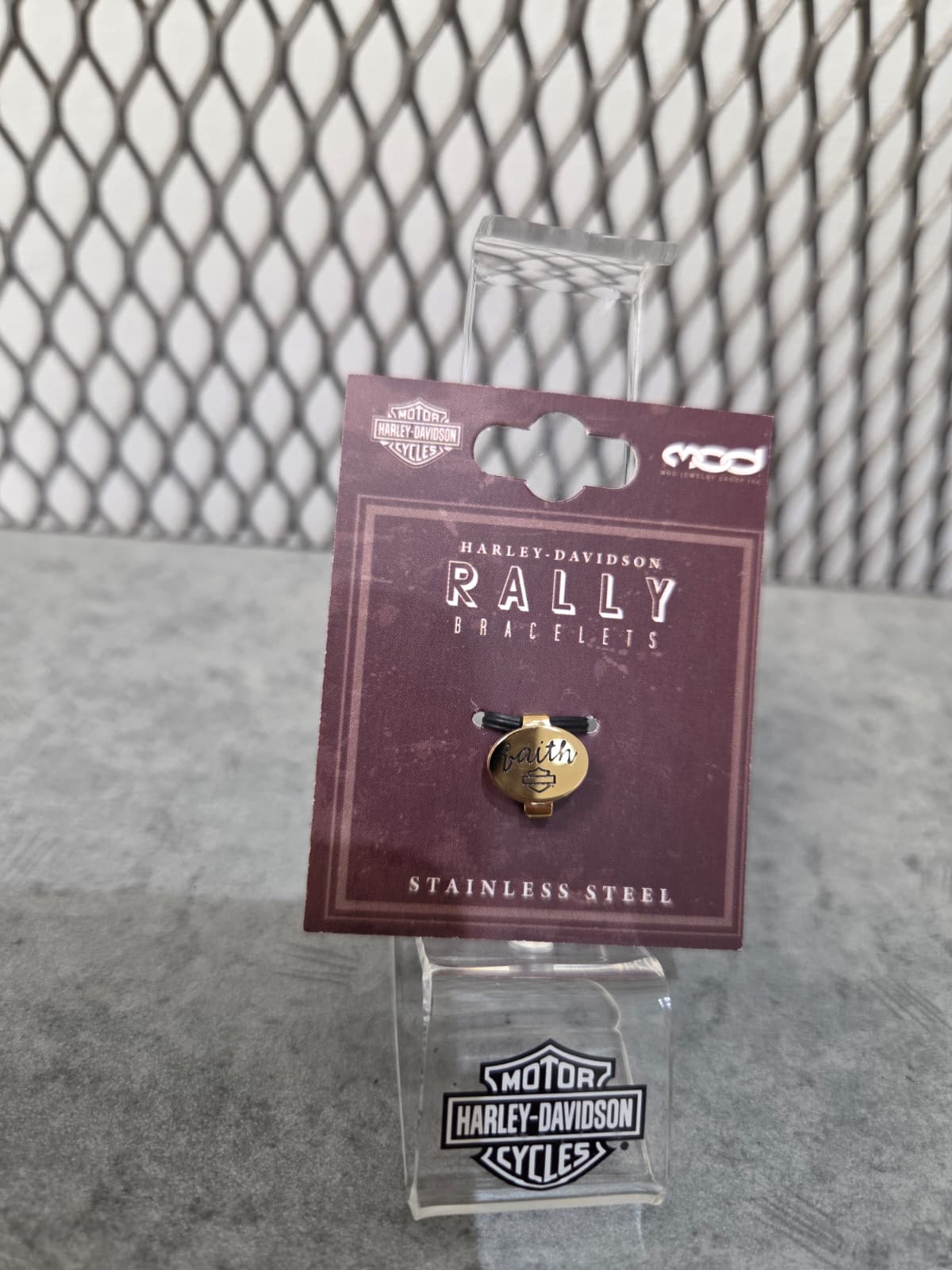 Licensed Product Womens Stainless Steel Gold Tone Small "Faith" Rally Charm