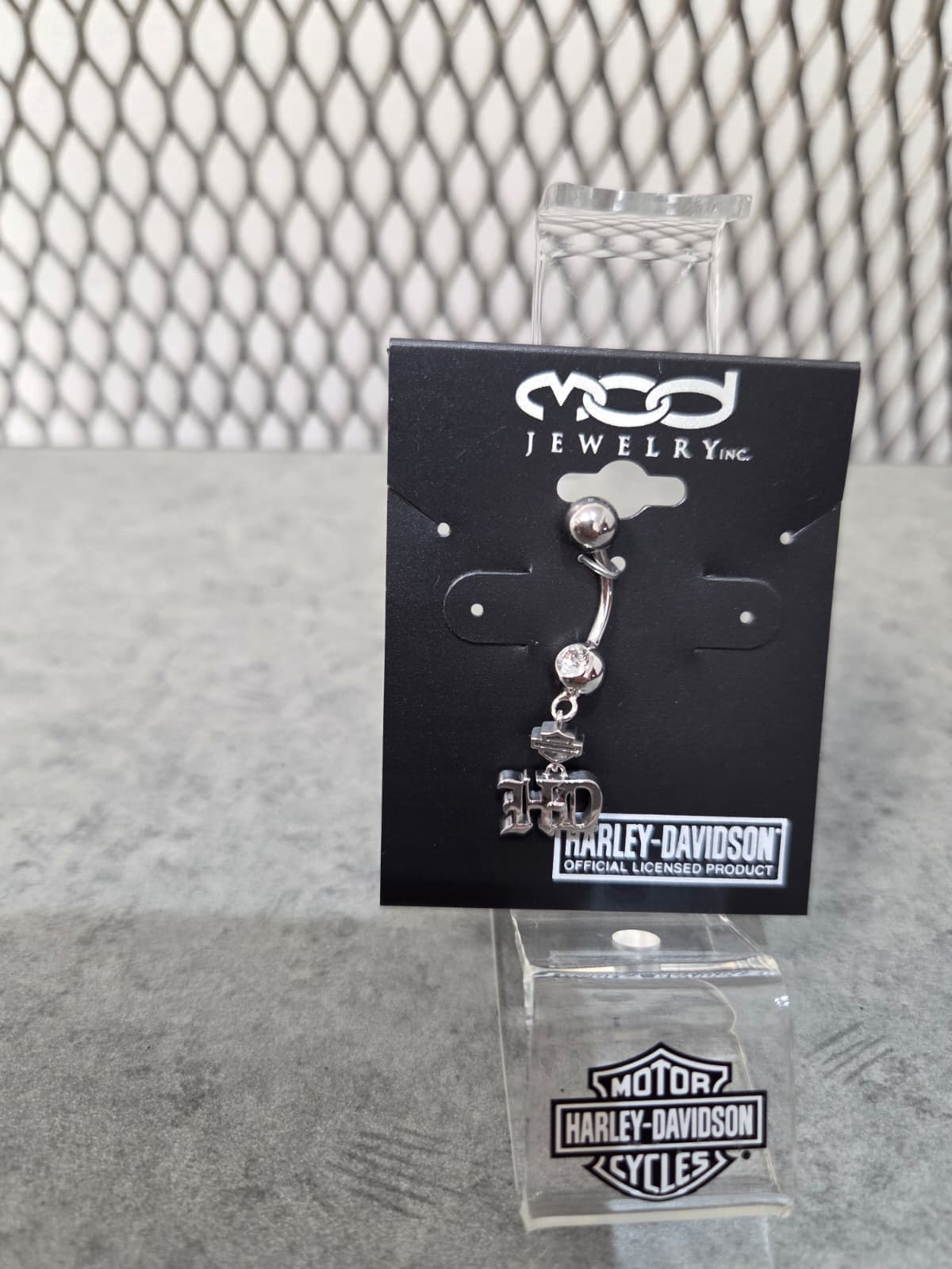 Licensed Product Womens Old English H-D Belly Ring