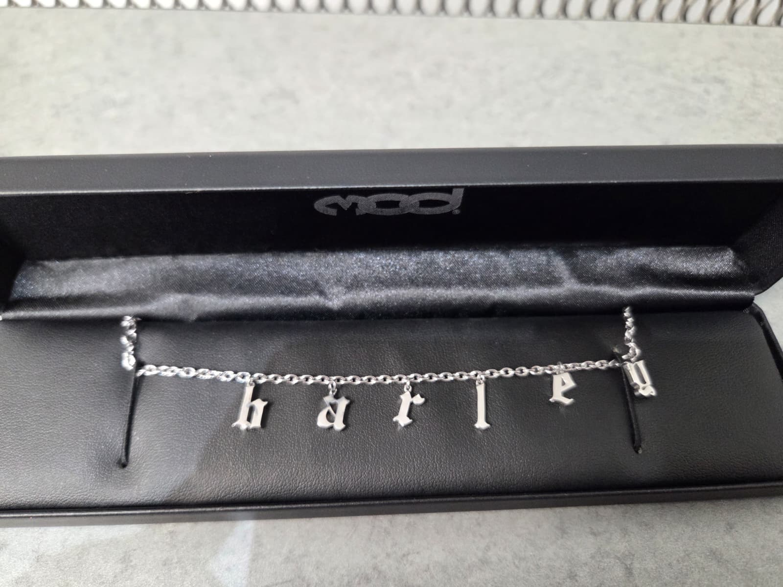 Licensed Product Womens .925 Silver Old English Harley Chain Bracelet