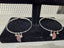 Licensed Product Womens Stainless Steel Best Friends Charm Set of 2 Bangles Bracelet - Adjustable
