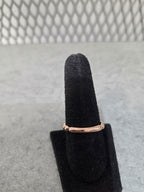 Licensed Product Womens .925 Silver Rose Gold Plated Beaded Stackable Ring