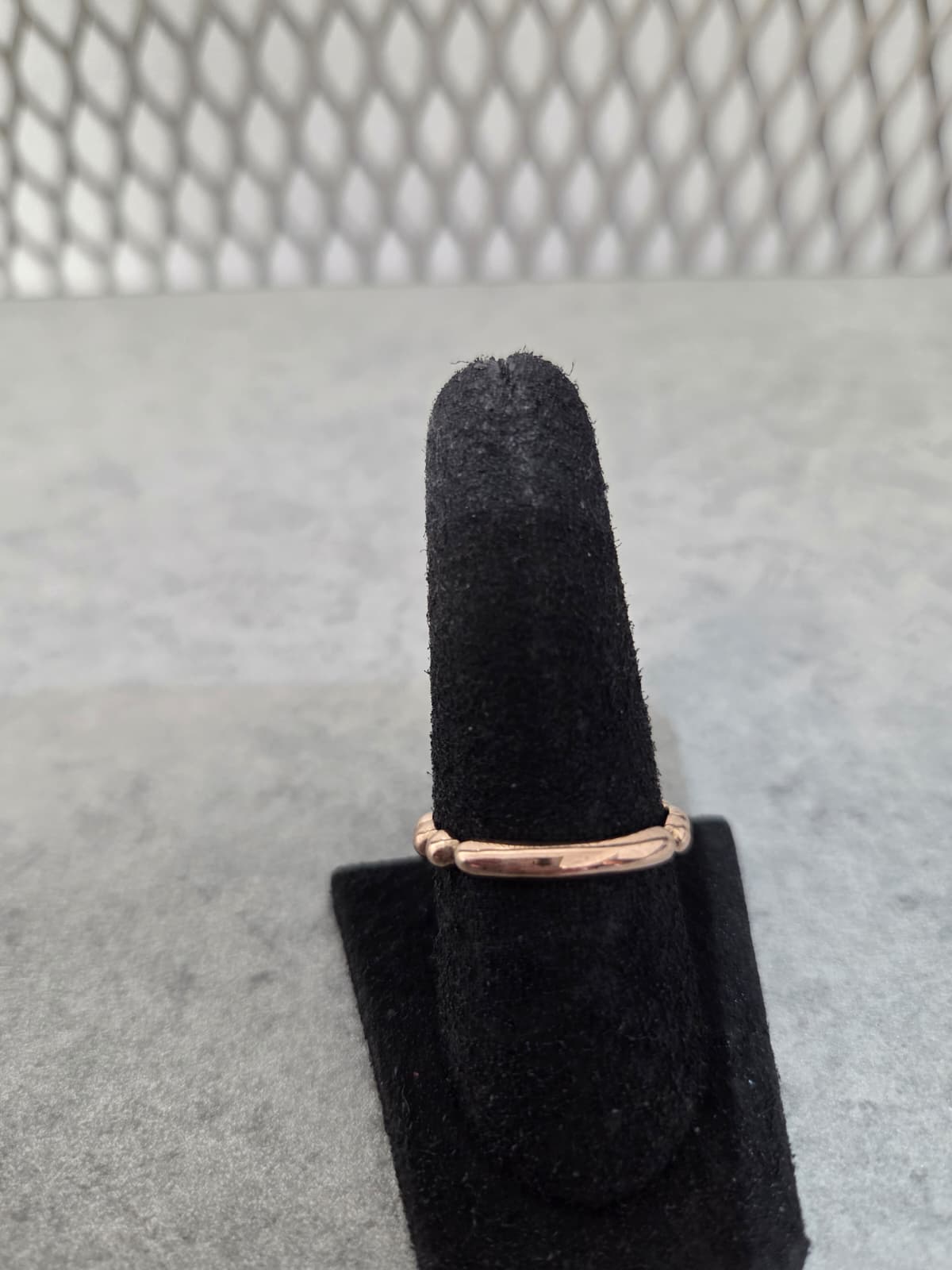 Licensed Product Womens .925 Silver Rose Gold Plated Beaded Stackable Ring