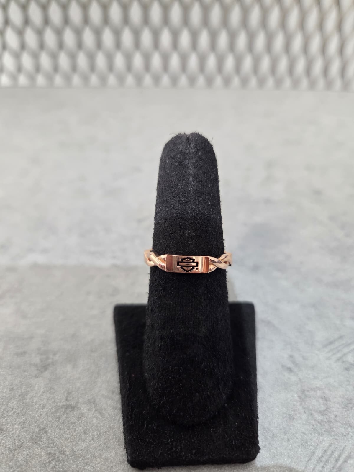 Licensed Product Womens .925 Silver Rose Gold Plated Outline Twist Stackable Ring