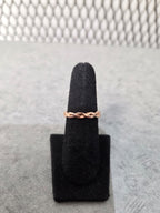 Licensed Product Womens .925 Silver Rose Gold Plated Outline Twist Stackable Ring