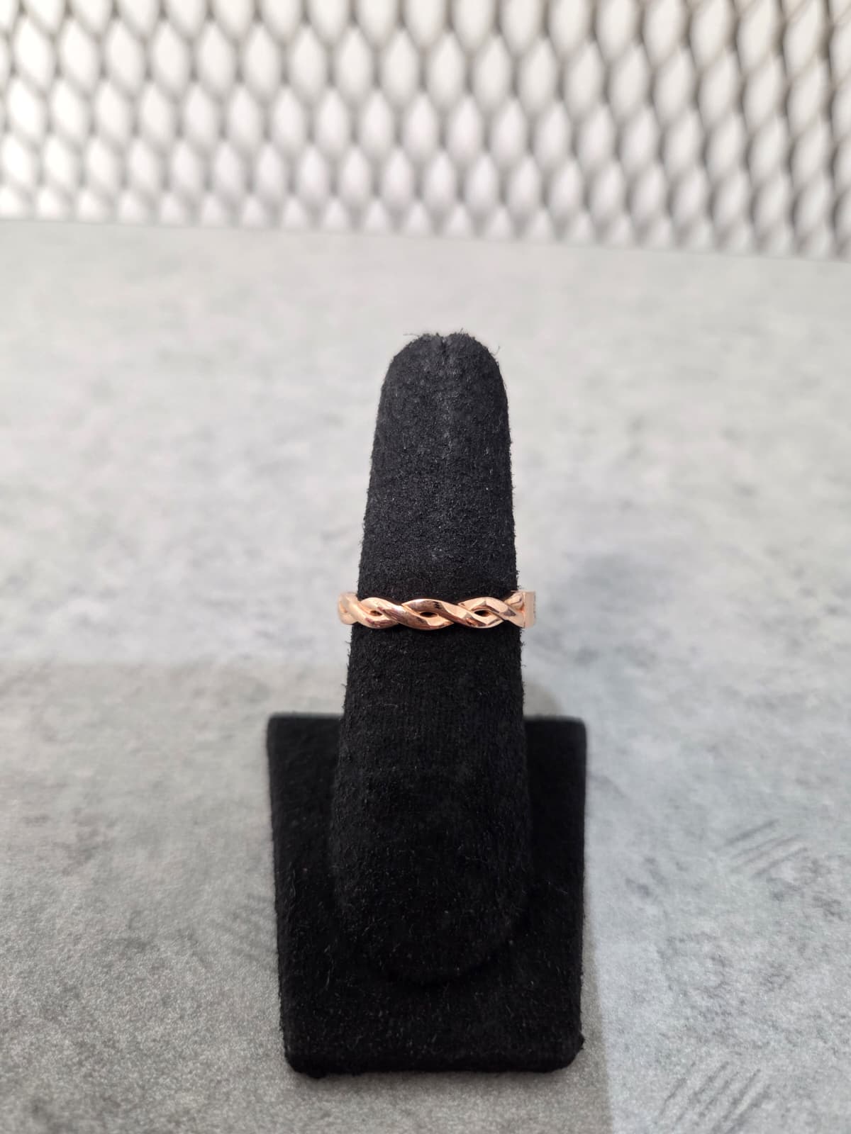 Licensed Product Womens .925 Silver Rose Gold Plated Outline Twist Stackable Ring