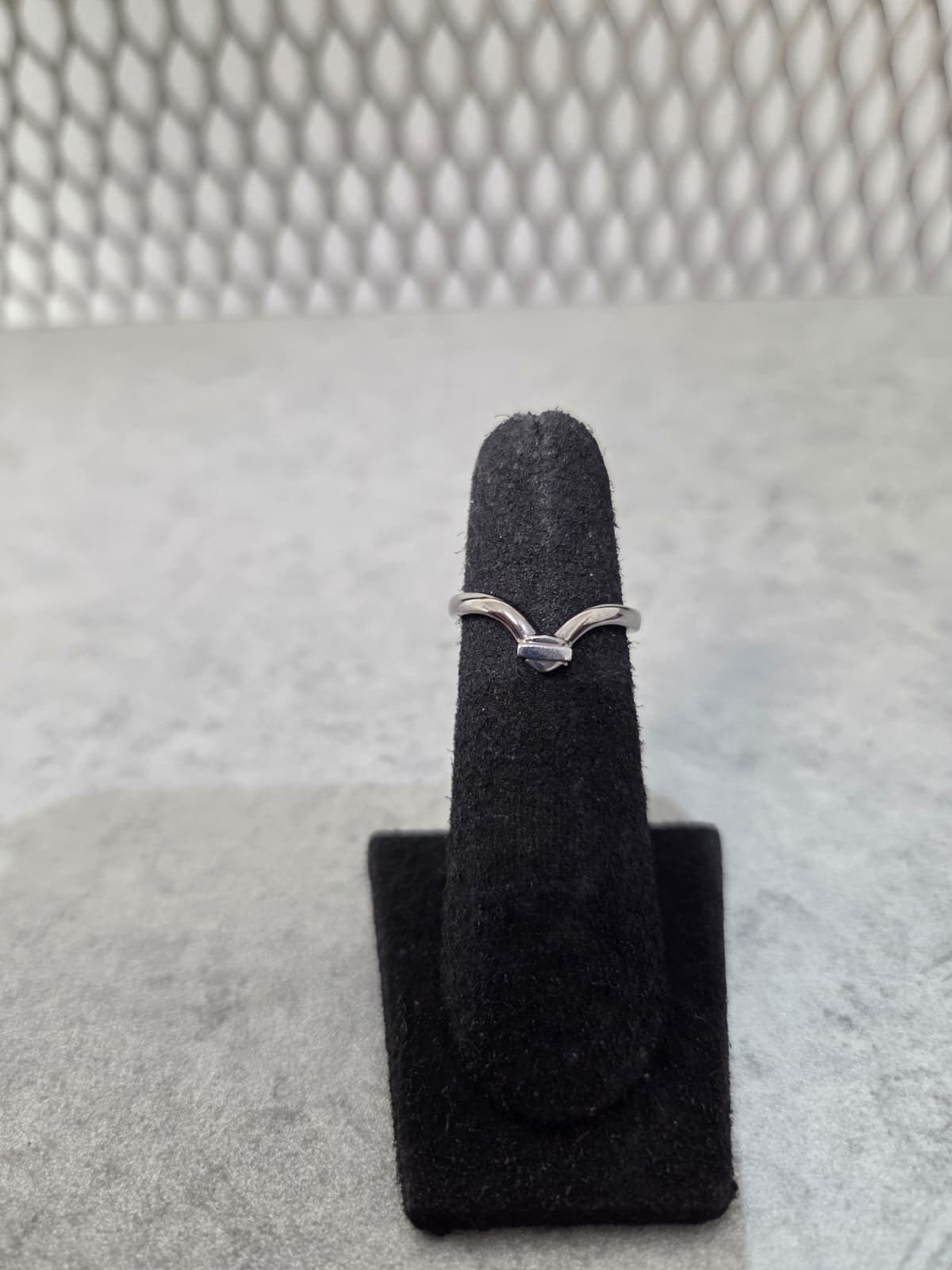 Licensed Product Womens .925 Silver Ruthenium Plated Curved Stackable Ring