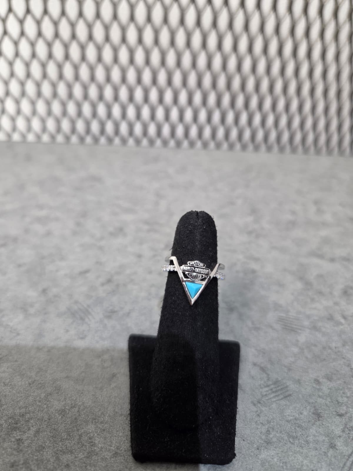 Licensed Product Womens 9.25 Sterling Silver Geometric Turquoise Ring