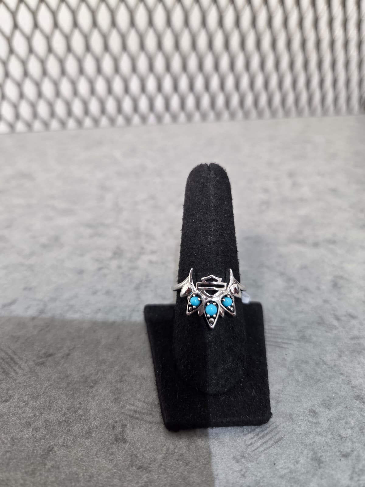 Licensed Product Womens .925 Silver Turquoise Gypsy Ring Main image