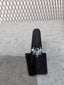 Licensed Product Womens .925 Silver Turquoise Gypsy Ring