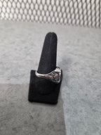 Licensed Product Mens Sterling Silver Domed Black Onyx Tribal Ring