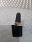 Licensed Product Mens Stainless Steel Gold Tone Industrial Cut-Out Band Ring