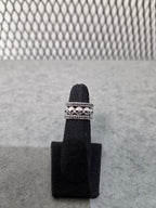 Licensed Product Womens .925 Silver Willie G Skull with Black Stones Stacking Ring