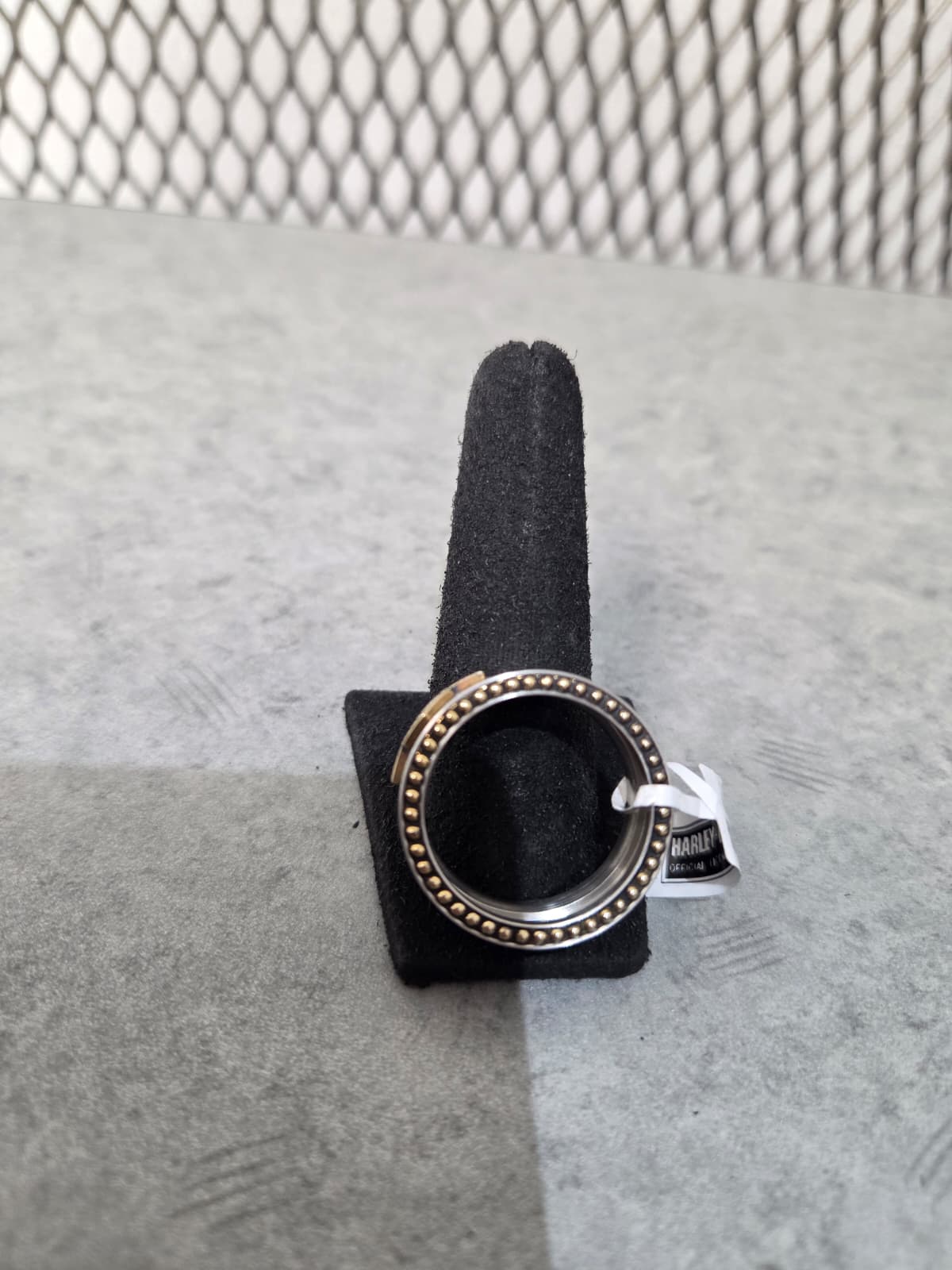 Licensed Product Mens Stainless Steel Gold Tone Vintage Band Ring Secondary image