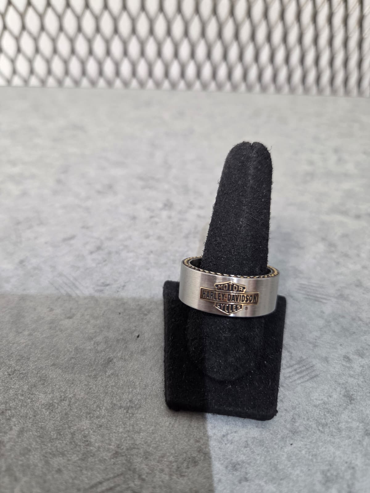 Licensed Product Mens Stainless Steel Gold Tone Vintage Band Ring Main image