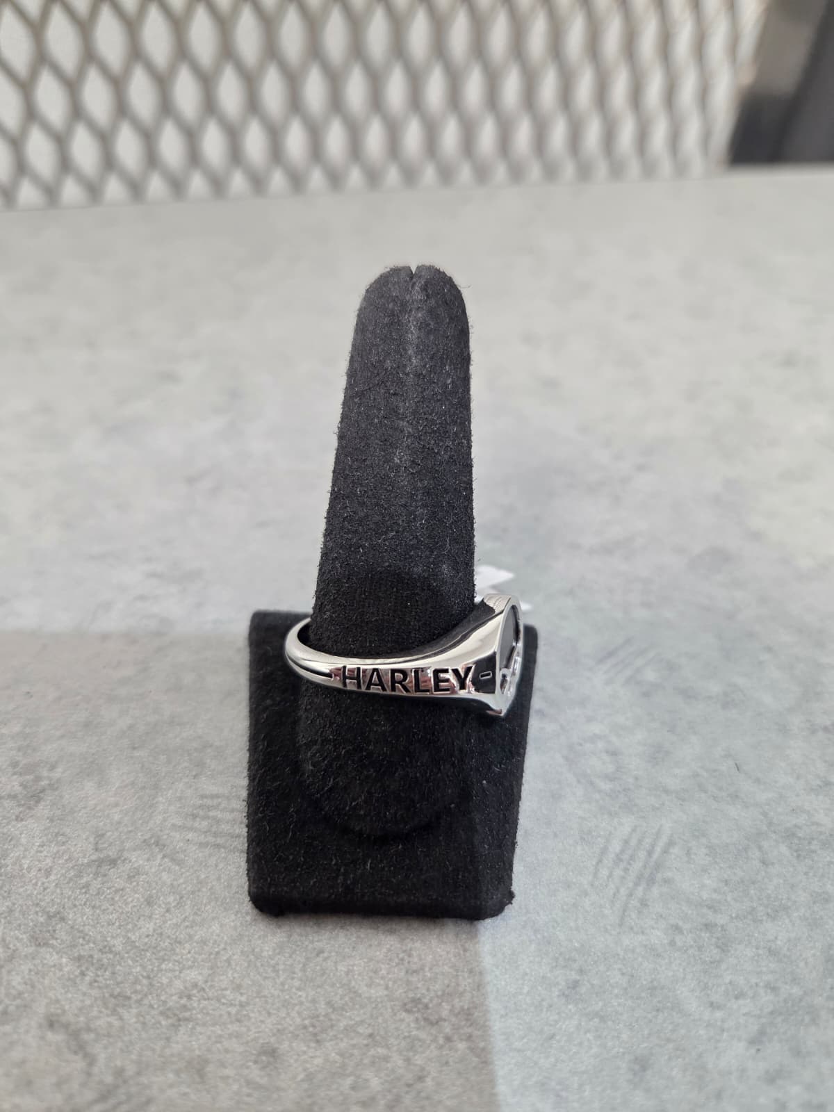 Licensed Product Mens Sterling Silver Small Onyx Willie G Skull Ring
