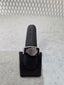 Licensed Product Mens Black Steel Stone Ring