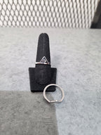 Licensed Product Womens .925 Sterling Silver Pyramid Triangle Stacking Ring